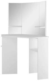 Mesa de maquilhagem/toucador de canto branco