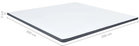 Sobre-colchão para cama boxspring 200x200x5 cm