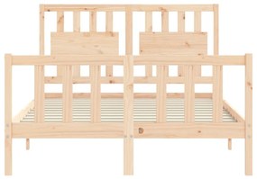 Cama sem colchão 140x190 cm madeira de pinho maciça