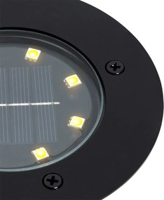 Foco de chão moderno preto com LED IP65 solar - Terry