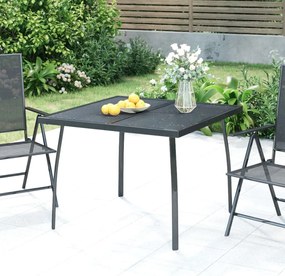 Mesa de jardim 100x100x72 cm malha de aço antracite