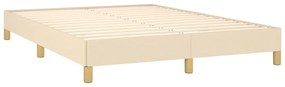 Estrutura de cama sem colchão 160x200 cm tecido cor creme
