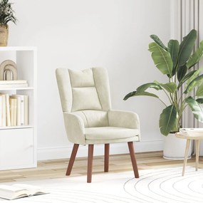 Cadeira Relaxante vidaXL Veludo Creme