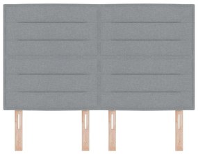 Cabeceira Design Linhas Cinza Claro 140 cm Tecido