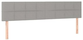 Cama boxspring com colchão 120x190 cm tecido cinzento-claro