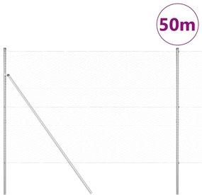 Cerca Hexagonal vidaXL 1,6x50 m Aço Galvanizado