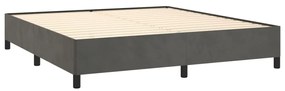 Estrutura de cama sem colchão 180x200 cm veludo cinzento-escuro