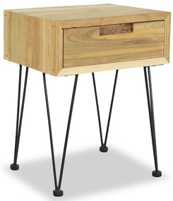 Mesa de cabeceira 40x30x50 cm teca maciça