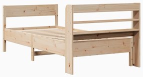 Cama sem colchão 100x200 cm madeira de pinho maciça