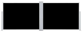 Toldo lateral retrátil 100x1000 cm preto