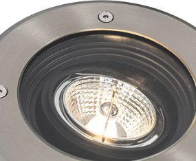 Projetores de chão para exterior modernos em aço AR70 ajustáveis IP65 - Delux