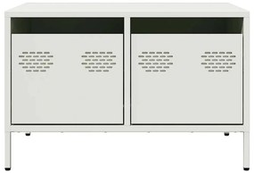 Móvel de TV 68x50x43,5 cm aço laminado a frio branco