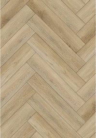 Mexen Worcester  painéis vinílicos padrão espinha de peixe 635 x 127 mm SPC 6,5 mm, base IPEX 1,5 mm, 4 V-Fuga, Carvalho