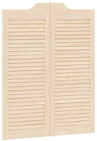 Portas de batente design de persiana 2-Par pinho maciço