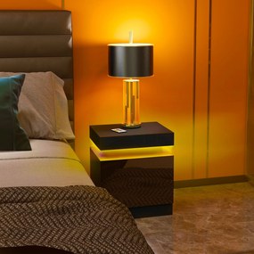 Mesa de Cabeceira com Luz LED Mesa de Cabeceira com Painel de Alto Bri