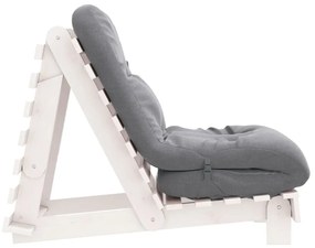 Sofá-cama futon com colchão 60x206x11 cm pinho maciço branco