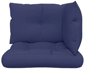 Almofadões p/ sofá de paletes 3 pcs tecido oxford azul-marinho