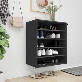 808937 vidaXL Armário para sapatos 60x35x70 cm contraplacado preto
