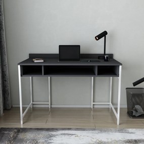 Secretária de Estudo Alma – Branco Antracite – 120x60x74.8 cm