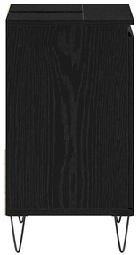 Armário para Lavabo vidaXL Preto Carvalho 65x33x60 cm Madeira Ingeneri