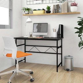 20538 vidaXL Secretária de computador 105x55x72 cm MDF e metal preto