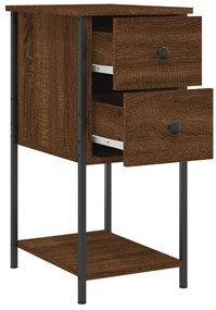 Mesas de cabeceira 2 pcs derivados de madeira carvalho castanho