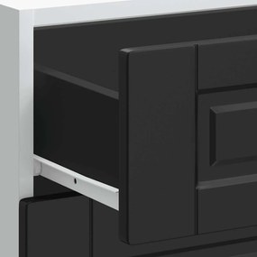 Armário base de cozinha Porto derivados de madeira preto