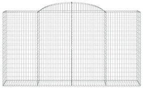 Cestos gabião arqueados 4pcs 300x50x160/180cm ferro galvanizado