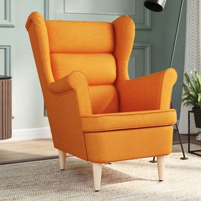 vidaXL Cadeira com apoio de braços 74x84x100 cm tecido amarelo-escuro