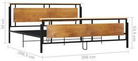 Estrutura de cama metal 200x200 cm