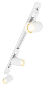 LED Sistema de iluminação de trilho inteligente branco monofásico 3 luzes com Wi-Fi GU10 - Iconic Jeana Moderno