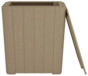 Mesa de jardim com tampa removível polipropileno castanho-claro