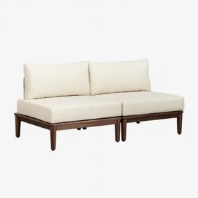 Sofá Modular De 2 Peças Em Acácia Giulia Castanho-acácia Escuro - Sklum