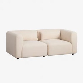Sofá Modular De 2 Peças Fogler Chenille Creme Bege - Sklum