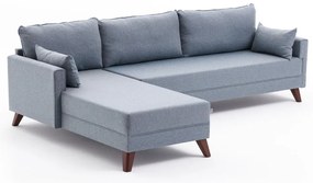Sofá de Canto Bella – Azul – 275x85x165 cm