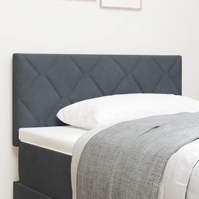 Cabeceira vidaXL Design Blocos de Diamante Cinza Escuro 90 cm Veludo