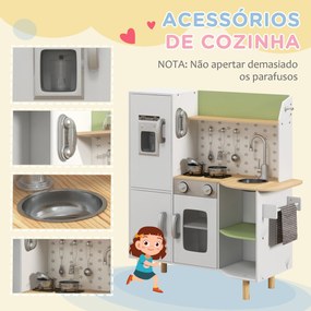 AIYAPLAY Cozinha de Madeira para Crianças de 3-6 Anos Cozinha Infantil