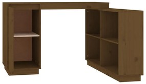 Secretária 110x50x75 cm pinho maciço castanho-mel