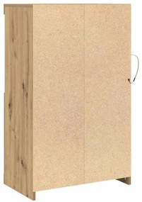 Sideboard vidaXL com luzes LED Carvalho Artesanal 60,5x37x100 cm