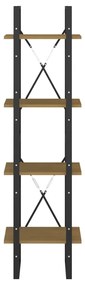 Estante com 4 prateleiras 40x30x140 cm pinho maciço