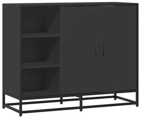 vidaXL Aparador 92x35x76 cm derivados de madeira preto