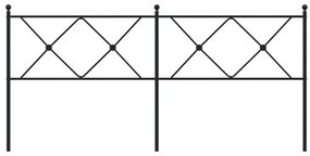 Cabeceira de cama 180 cm metal preto