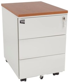 Bloco Gavetas 400x540x520 mm Cinza com Tampo Cerejeira - Riva