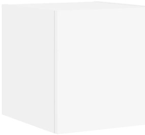 4 pcs móveis de parede para TV com luzes LED branco