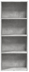 Estante 60x30x152 cm derivados de madeira cinzento cimento