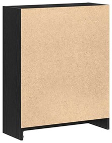 Estante de livros vidaXL Preta 60x24x76 cm em Madeira Engenharia
