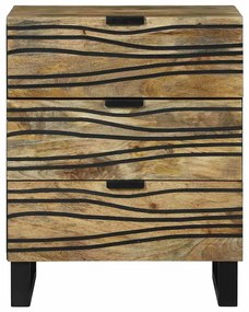 Armário de cabeceira - 50x33x60 cm em madeira de mangueira.