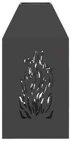 Fogão a Lenha Preto 50x50x100 cm Aço