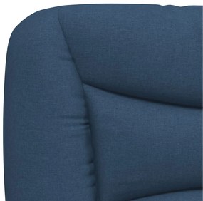 Estrutura de cama sem colchão 90x190 cm tecido azul