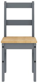Cadeiras de jantar 2 pcs Panama 40x46x90 cm pinho maciço cinza